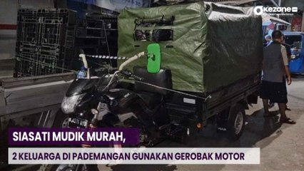 Siasati Mudik Murah, 2 Keluarga di Pademangan Gunakan Gerobak Motor ke Pemalang