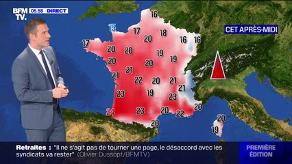 Jusqu'à 24°C... Ce mercredi sera la journée la plus douce de la semaine