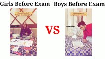Girls Befor Exam VS Boys Before Exam | Best Funny Memes Video |