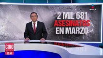 Aumentan asesinatos en México durante marzo