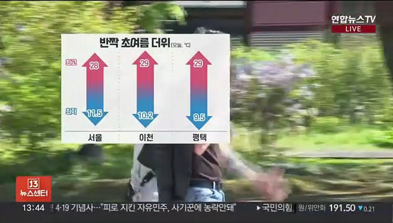 [날씨] 낮 기온 껑충, 초여름 더위…한낮 서울 28도