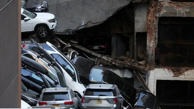 New York'ta otopark çöktü