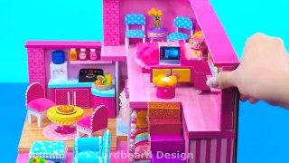 Make Pink 2-Storey Handmade Apartment with Two Bedrooms and Surrounding Wall ❤️ DIY Miniature House