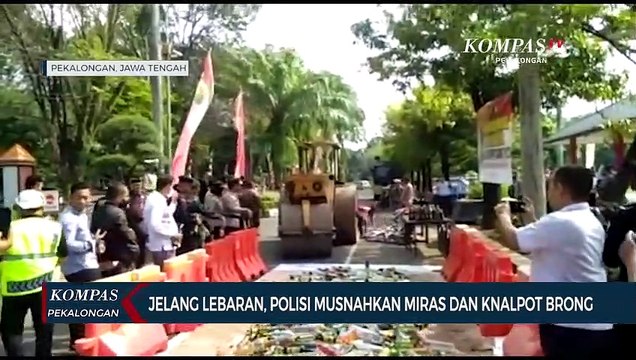 Polres Pekalongan Kota Musnahkan Ratusan Botol Miras dan Knalpot Brong Jelang Idul Fitri 2023