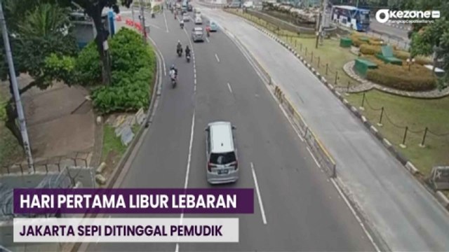Hari Pertama Libur Lebaran, Jalan Merdeka Barat hingga Bundaran HI Mulai Sepi