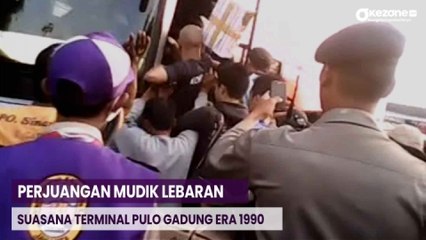 Melelahkan! Perjuangan Mudik Lebaran di Terminal Pulo Gadung Era 1990