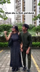 When she is Rich and dumb. #funny #viral #trending