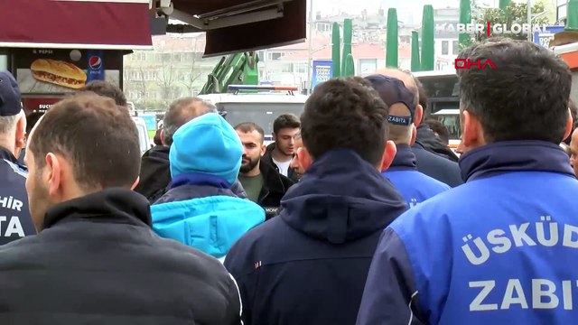 Üsküdar Salacak Sahili'nde yıkımı silahıyla engelledi