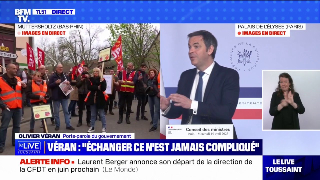"Ça aura été un partenaire exigeant, coriace": Olivier Véran réagit au départ de Laurent Berger de la tête de la CFDT