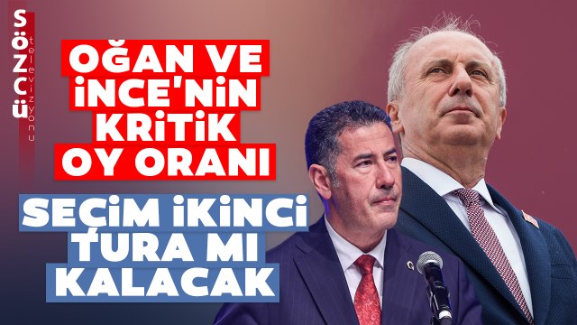 'Muharrem İnce ve Sinan Oğan Bu Oyu Alırsa Seçim 2. Tura Kalır!' İşte Son Oy Oranları