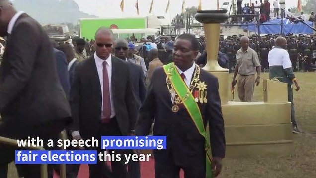 Zimbabwe President Mnangagwa vows 'free and fair' elections