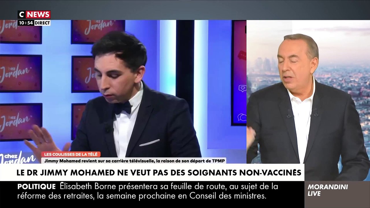 Les propos du Dr Jimmy Mohamed qui refuse de réintégrer les soignants non vaccinés déclenchent un vif débat dans "Morandini Live": "Il a trois ans de retard !" - Regardez