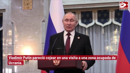 Vladimir Putin cojea en su visita a Ucrania