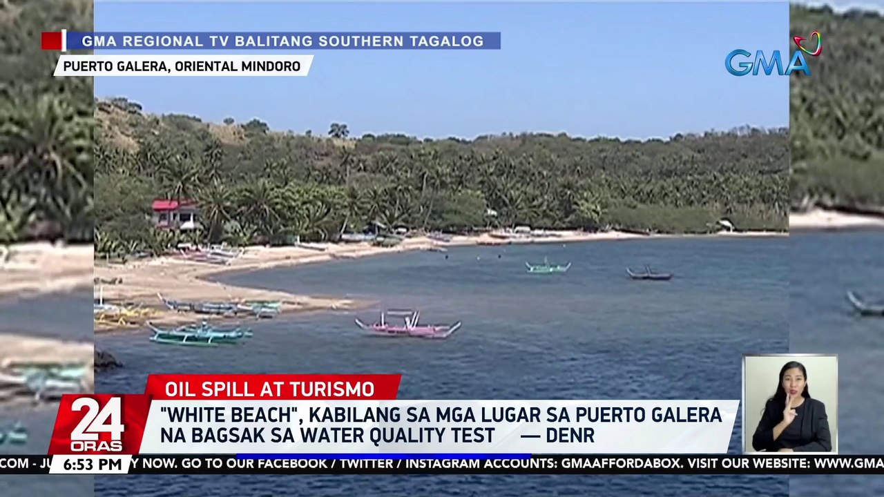 Ilang bahagi ng "white beach", kabilang sa mga lugar sa Puerto Galera na bagsak sa water quality test — DENR | 24 Oras