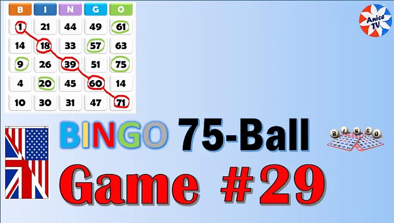75 Ball  - BINGO Caller  -  Game#29  - English