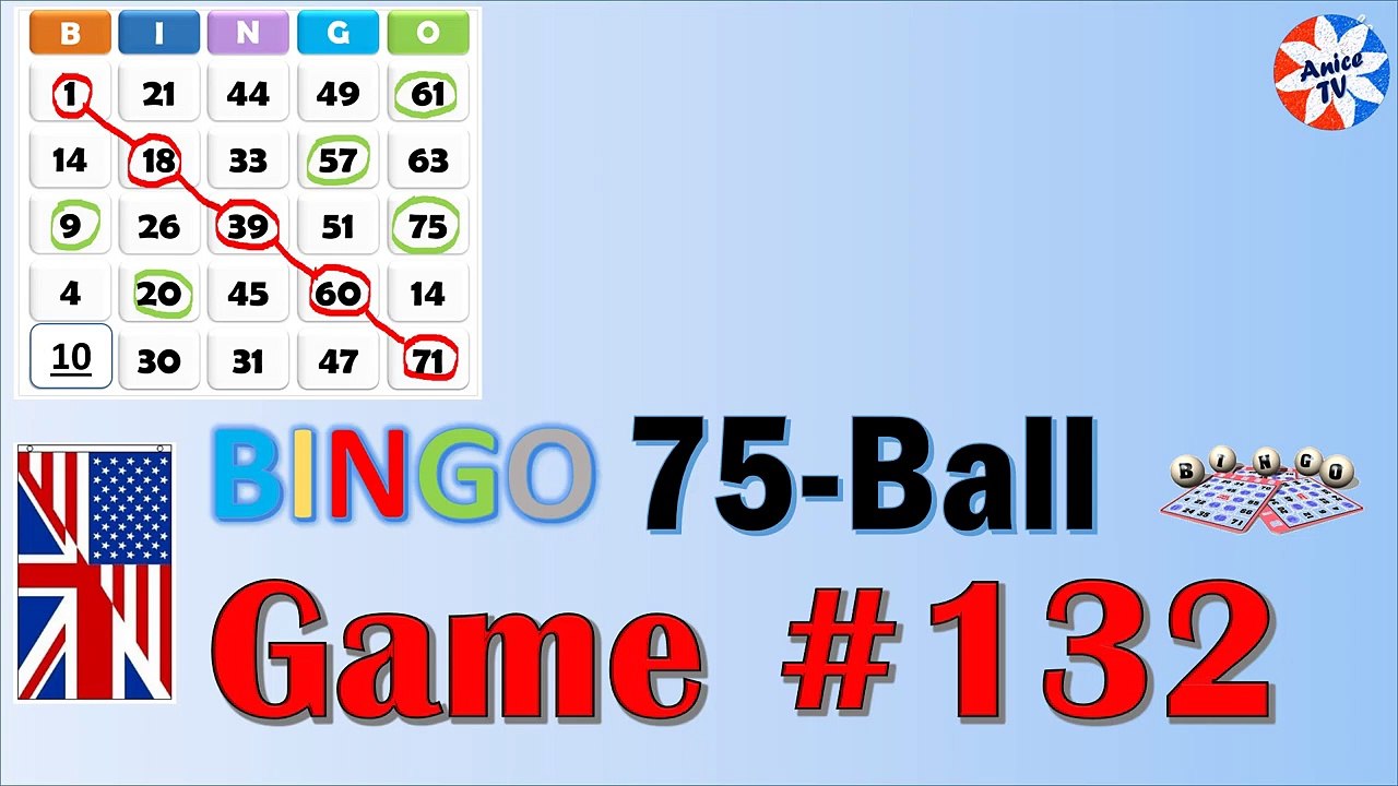 75 Ball  -  BINGO Caller - Game#132 - English American