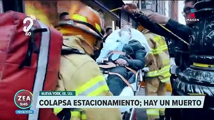Colapsa estacionamiento en Nueva York; hay un muerto y cinco heridos