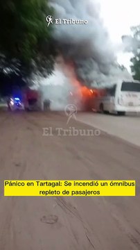 Pánico en Tartagal: Se incendió un ómnibus repleto de pasajeros
