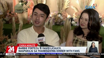 Barbie Forteza & David Licauco, nagpakilig sa Thanksgiving Dinner with fans | 24 Oras