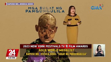 Ilang programa ng GMA Network, pinarangalan sa prestihiyosong New York Festivals TV and Film Awards | 24 Oras