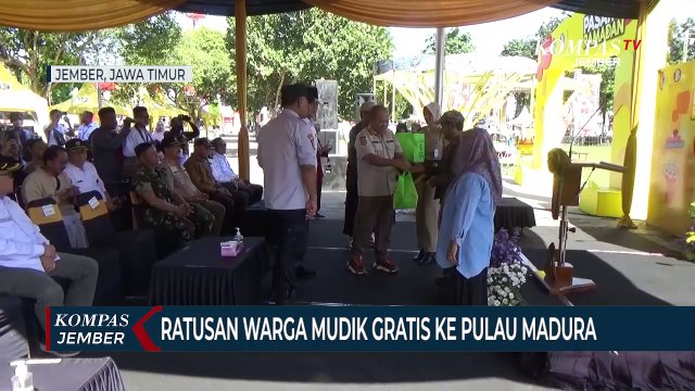 Bupati Jember Lepas Ratusan Warga Mudik Gratis ke Pulau Madura