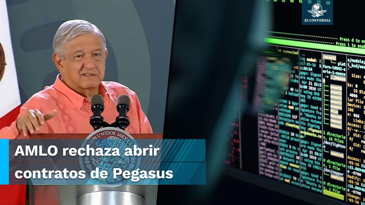 AMLO no abrirá Pegasus y acusa a EU de espionaje