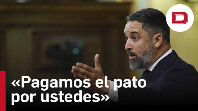La 'lección' de feminismo de Abascal a Sánchez en el Congreso: «Pagamos el pato por ustedes»