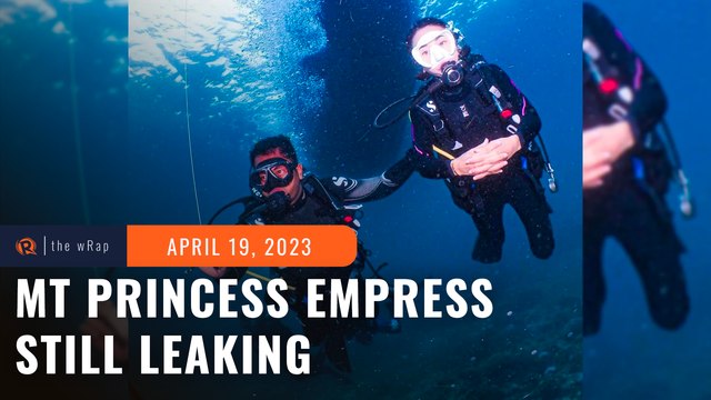 Oil still leaking from Princess Empress, as DENR, DOH advise vs swimming, fishing in select areas