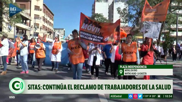 Trabajadores de la salud, nucleados en Sitas. marchan hasta el Siprosa para reclamar un aumento salarial
