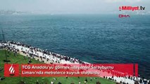 TCG Anadolu'ya yine ziyaretçi akını! Metrelerce kuyruk