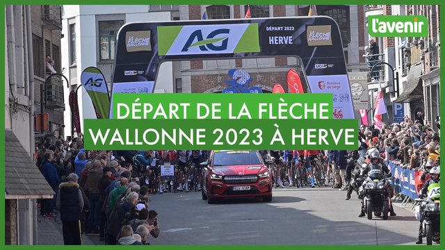 Le départ de la Flèche wallonne 2023 à Herve