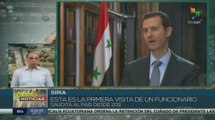 Siria recibe visita del canciller de Arabia Saudita