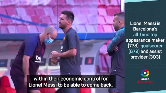 Tebas explains how Barcelona can re-sign Messi