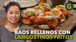 Cómo hacer BAOS RELLENOS con LANGOSTINOS FRITOS | El Gourmet