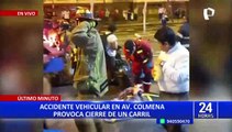 Centro de Lima: cuatro heridos deja accidente en avenida Nicolás de Piérola