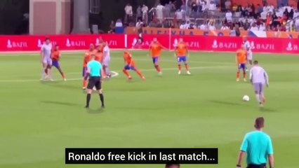 Cristiano Ronaldo free kick vs Al Hilal !!⚽