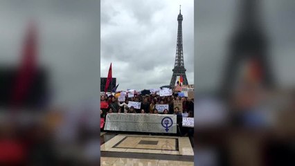 Más de 200 personas se manifiestan en París contra sentencia de 'La Manada'