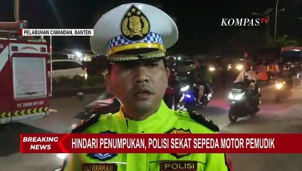 Hindari Penumpukan, Polisi Sekat Pemudik Motor di Jalan Lingkar Selatan Cilegon! | 20 April 2023