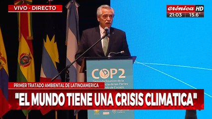 Alberto Fernández: "El mundo tiene una crisis climática"