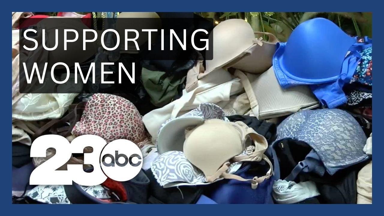 Local hairdresser collects donated bras for women in need video