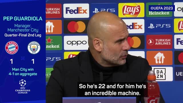 Guardiola praises 'machine' Haaland after more records broken