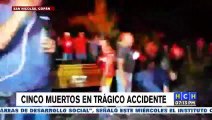 Accidente vial deja al menos cinco personas muertas en El Achiotal, San Nicolas de Copán