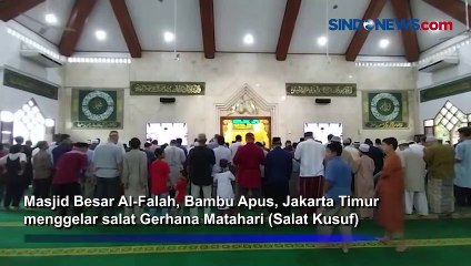 Gerhana Matahari, Masjid Besar Al-Falah Bambu Apus Gelar Salat Kusuf