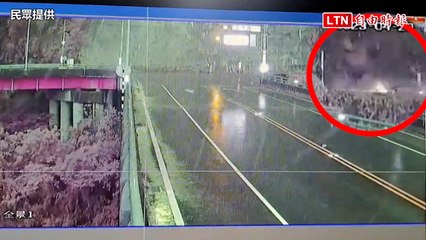 苗62線暴雨落石砸車 泰安鄉公所清潔隊員工受傷送醫(民眾提供)