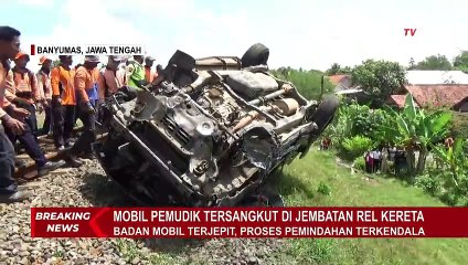 Mobil Pemudik Tersangkut di Jembatan Rel Kereta Api, Sopir Mengaku Konsumsi Narkoba!