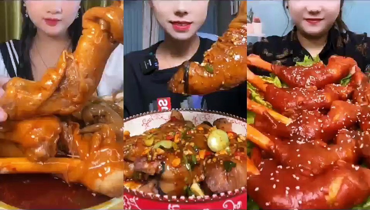 ASMR Chinese YUMMY FOOD——Spicy Lamb Knuckle,  Mukbang, ASMR Eating, Eating Show, Chinese Food Eating, Yummy Food, Sweet Food.