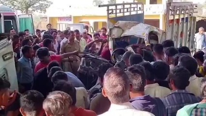 बदायूं:ट्रक और छोटा हाथी की भिड़ंत में तीन लोगों की दर्दनाक मौत,एक घायल