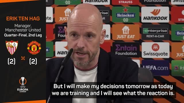 Ten Hag yet to make a call on Rashford starting at Sevilla