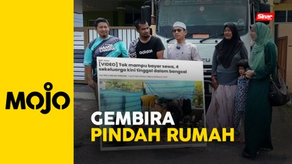 Empat sekeluarga tinggal dalam bangsal pindah rumah baharu
