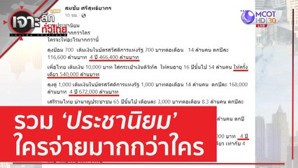 รวม ‘ประชานิยม’ ใครจ่ายมากกว่าใคร | เจาะลึกทั่วไทย (13 เม.ย. 66)